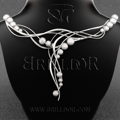 Flirt pearl row necklace