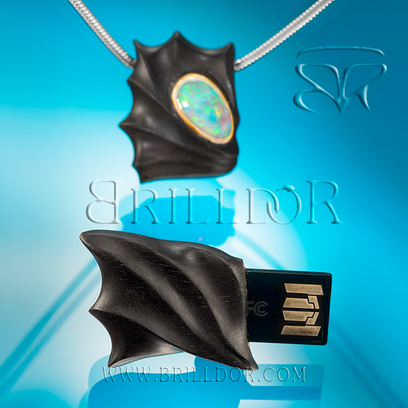 Fossil pendrive pendant