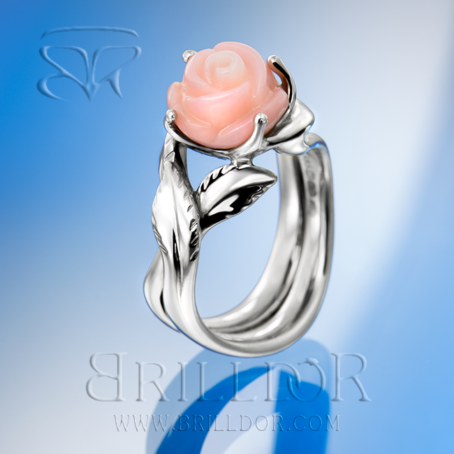 Color Blossom Mini Star Ring, Pink Gold, White Mother-Of-Pearl And Diamond  - Categories